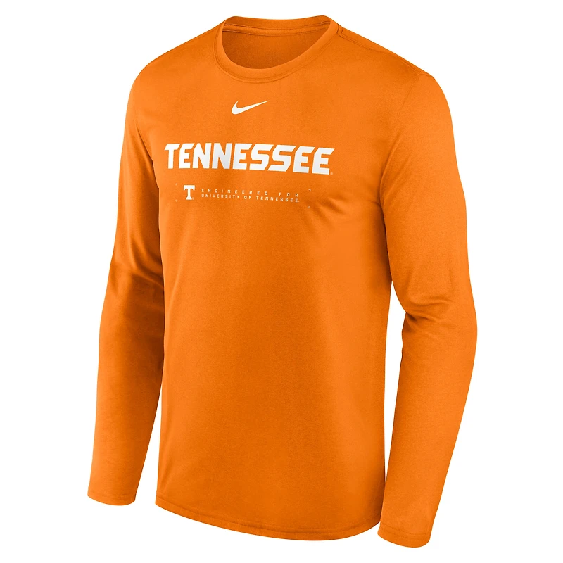 T-shirt à manches longues Nike Tennessee Orange Volunteers 2025 Courtside Basketball Shootaround Legend Dri-FIT pour homme