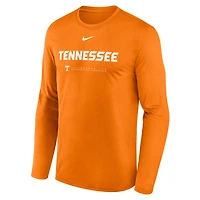 T-shirt à manches longues Nike Tennessee Orange Volunteers 2025 Courtside Basketball Shootaround Legend Dri-FIT pour homme