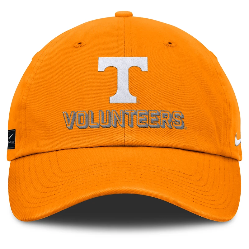 Casquette ajustable Nike Tennessee Orange Tennessee Volunteers 2025 On-Field Club pour homme