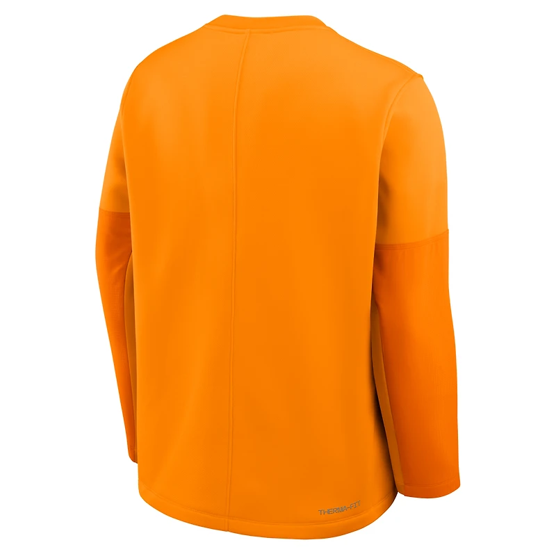 T-shirt Nike Tennessee Orange Volunteers 2025 Sideline Coach Therma-FIT à manches longues pour homme