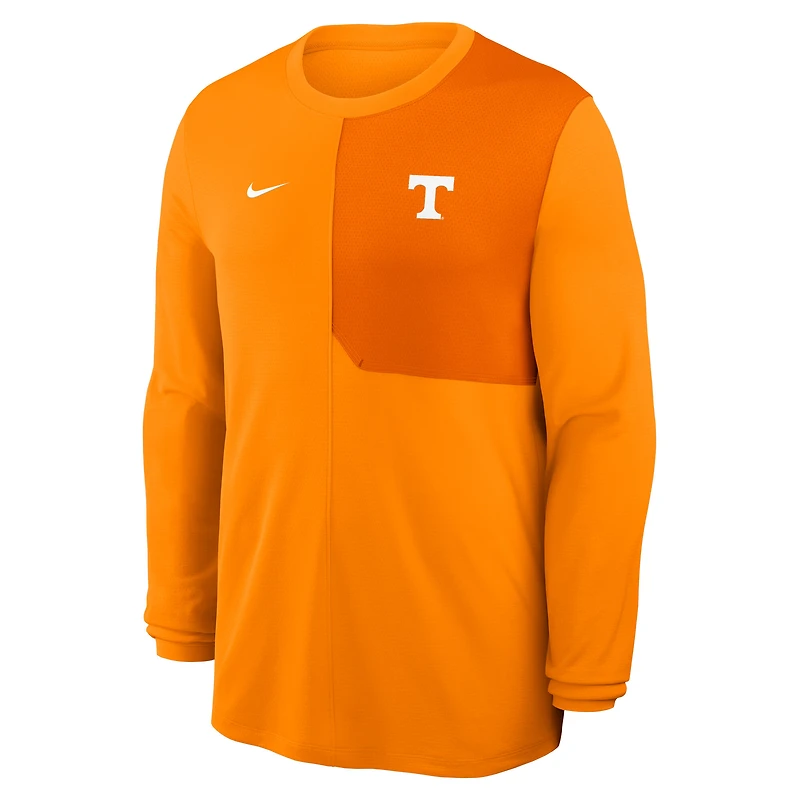 Men's Nike Tennessee Orange Volunteers 2025 Sideline Coach UV Dri-FIT Long Sleeve Shirt