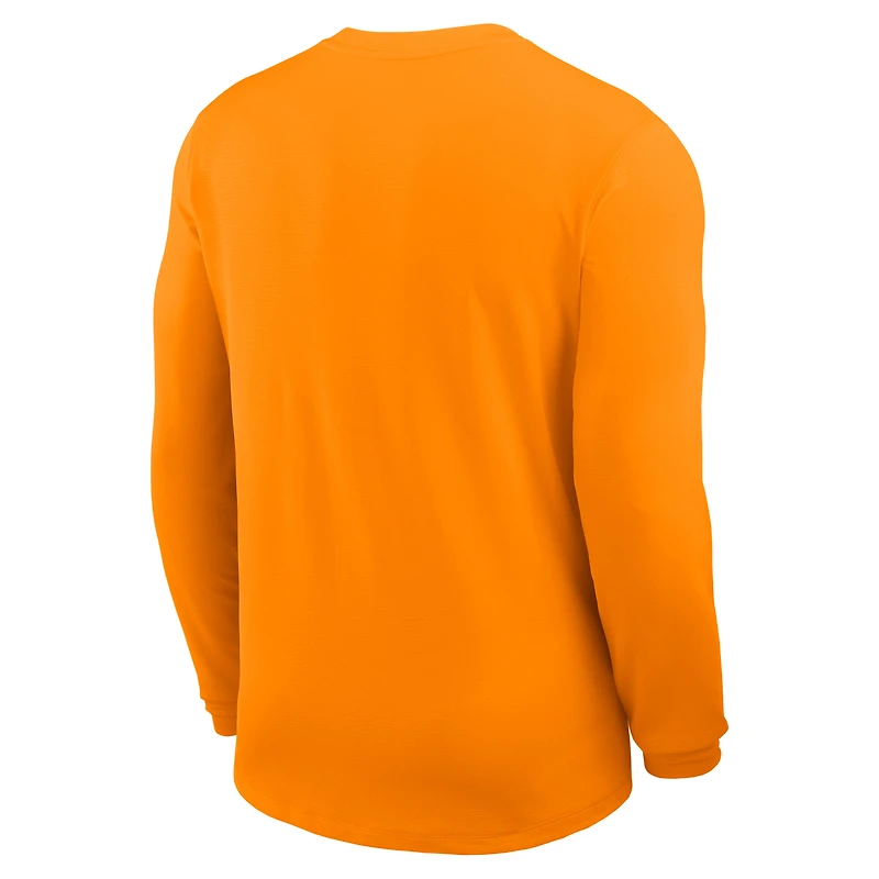 Men's Nike Tennessee Orange Volunteers 2025 Sideline Coach UV Dri-FIT Long Sleeve Shirt