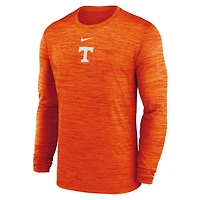 T-shirt Nike Tennessee Orange Volunteers 2025 Sideline Velocity Performance à manches longues pour homme