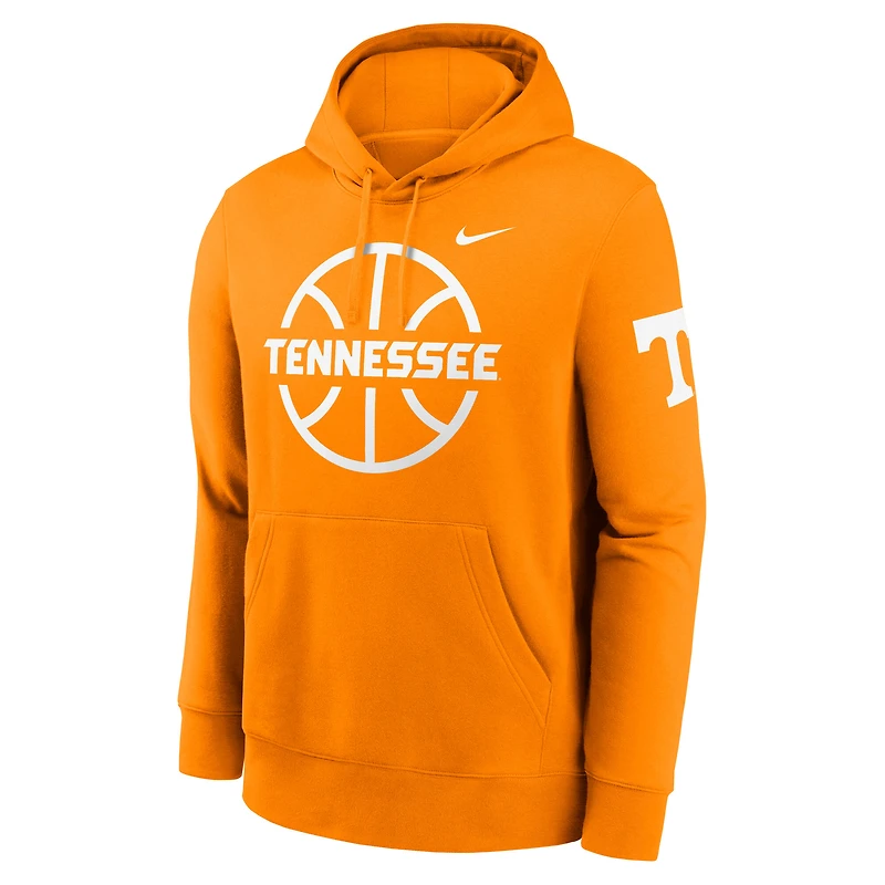 Sweat à capuche en polaire Nike Tennessee Orange Volunteers Basketball Icon Club pour homme