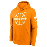 Sweat à capuche en polaire Nike Tennessee Orange Volunteers Basketball Icon Club pour homme