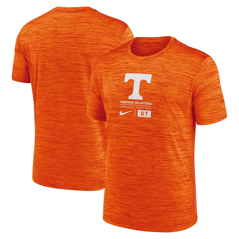 Men's Nike Tennessee Orange Volunteers Campus Center Block Velocity Performance T-Shirt