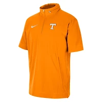 Veste à manches courtes et demi-zip Nike Tennessee Orange Volunteers Coaches pour homme