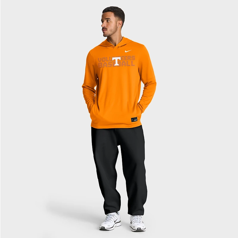 Men's Nike Tennessee Orange Volunteers Dugout Dri-FIT Long Sleeve Hooded T-Shirt