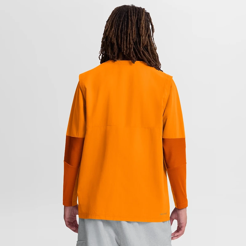 Men's Nike Tennessee Orange Volunteers Dugout Dri-FIT Quarter-Zip Long Sleeve Windshirt