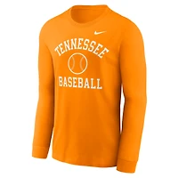 T-shirt à manches longues Nike Tennessee Orange Volunteers Essential Baseball Arch pour homme