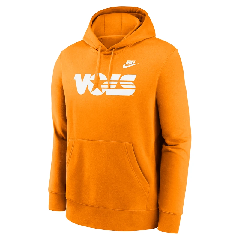 Men's Nike Tennessee Orange Volunteers Legacy Logo Club Fleece Pullover Hoodie