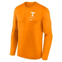 T-shirt Nike Tennessee Orange Volunteers Primary Stack Legend Performance à manches longues pour homme