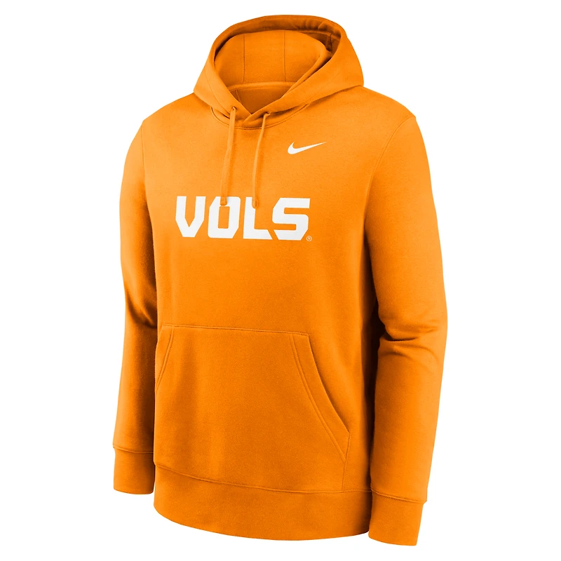 Men's Nike Tennessee Orange Volunteers Primetime Alternate Logo Club Fleece Pullover Hoodie