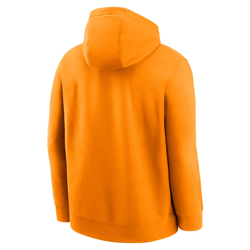Men's Nike Tennessee Orange Volunteers Primetime Alternate Logo Club Fleece Pullover Hoodie