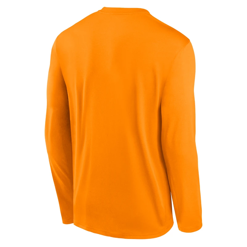 T-shirt Nike Tennessee Orange Volunteers Primetime Alternate Logo Legend Performance à manches longues pour homme