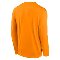 T-shirt Nike Tennessee Orange Volunteers Primetime Alternate Logo Legend Performance à manches longues pour homme