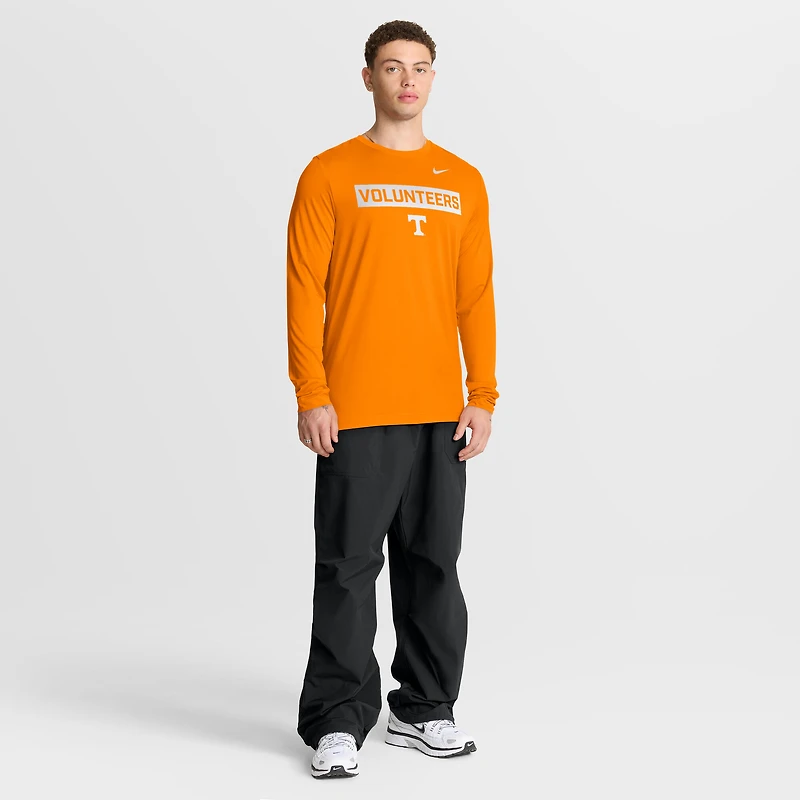 Men's Nike Tennessee Orange Volunteers Primetime Campus 2-Hit Legend Dri-FIT Long Sleeve T-Shirt