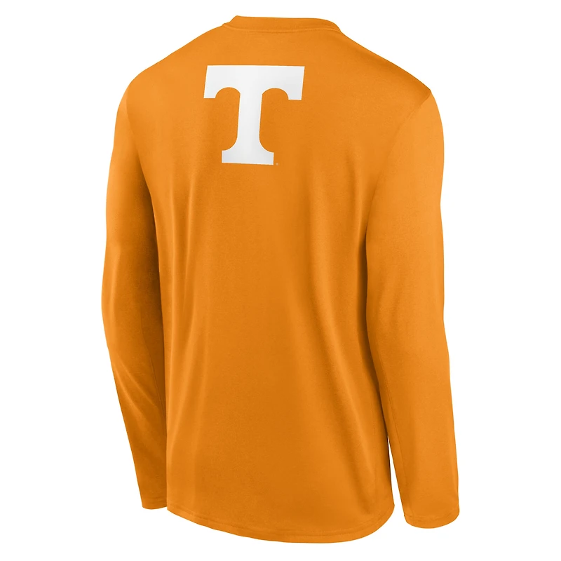 T-shirt à manches longues Nike Tennessee Orange Volunteers Primetime Campus 2-Hit Legend Dri-FIT pour homme