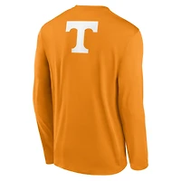 T-shirt à manches longues Nike Tennessee Orange Volunteers Primetime Campus 2-Hit Legend Dri-FIT pour homme