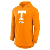 T-shirt à capuche manches longues Nike Tennessee Orange Volunteers Primetime Tri-Blend Performance pour homme