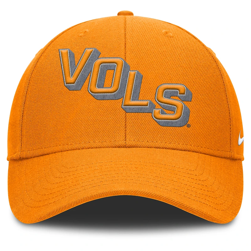 Men's Nike Tennessee Orange Tennessee Volunteers Slanted Primetime Rise Performance Adjustable Hat