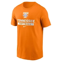 T-shirt de softball Nike Tennessee Volunteers pour homme, orange