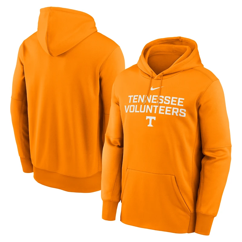 Men's Nike Tennessee Orange Volunteers Team Stacked Performance Pullover Hoodie