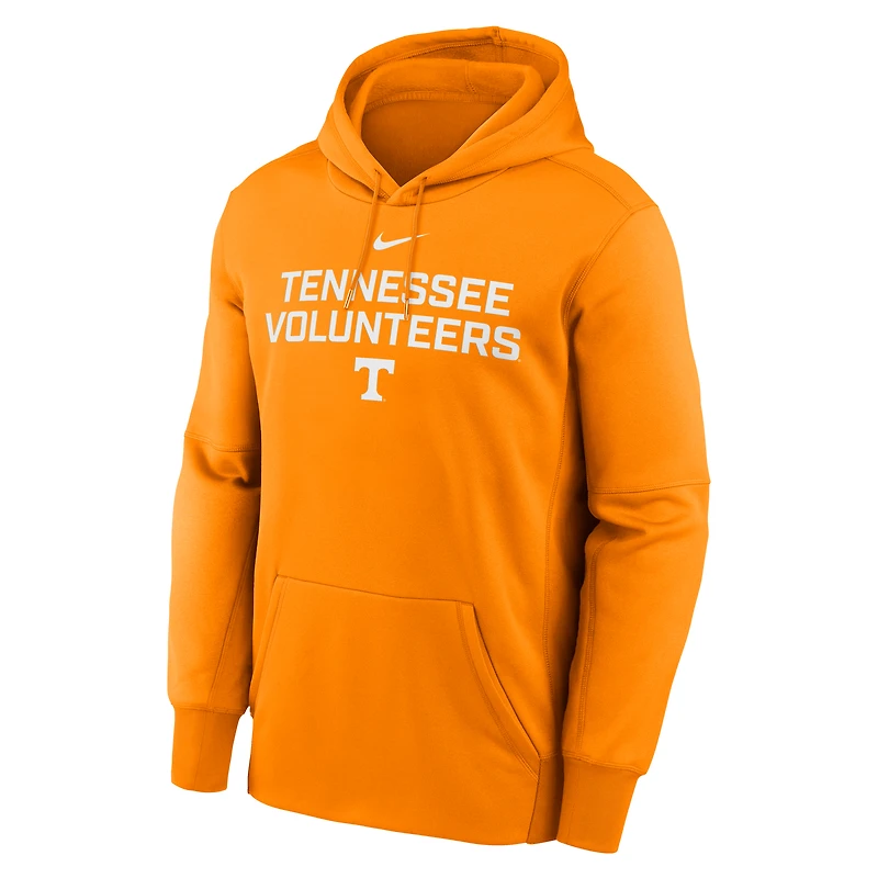 Men's Nike Tennessee Orange Volunteers Team Stacked Performance Pullover Hoodie