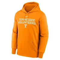 Men's Nike Tennessee Orange Volunteers Team Stacked Performance Pullover Hoodie