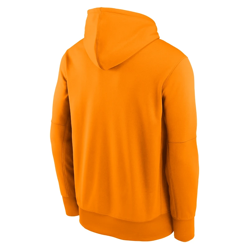 Men's Nike Tennessee Orange Volunteers Team Stacked Performance Pullover Hoodie