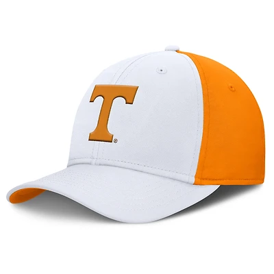 Casquette Nike blanche/orange Tennessee Volunteers 2025 Sideline Rise Local Performance Flex pour homme