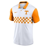 Polo Nike Vapor Dri-FIT pour homme, blanc/orange Tennessee Volunteers, motif Primetime Campus