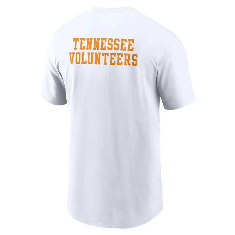 T-shirt Nike blanc Tennessee Volunteers 2-Hit Stacked pour homme