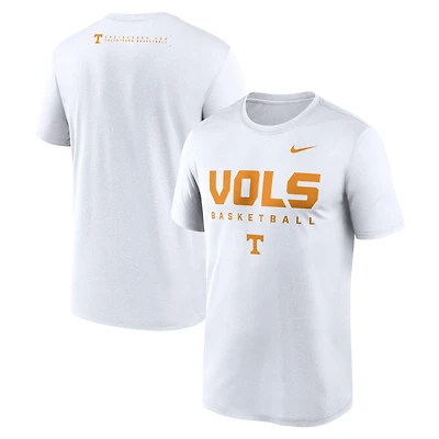 Men's Nike White Tennessee Volunteers 2025 Courtside Basketball Legend Dri-FIT T-Shirt