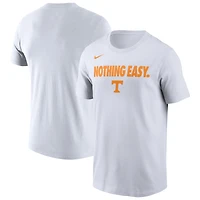 T-shirt Nike blanc pour homme Tennessee Volunteers 2025 On-Court Bench