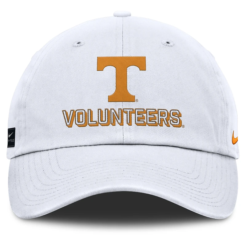 Casquette ajustable Nike blanche Tennessee Volunteers 2025 On-Field Club pour homme