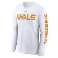 Men's Nike  White Tennessee Volunteers Basketball Icon Two-Hit Long Sleeve T-Shirt