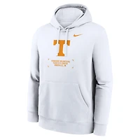 Men's Nike White Tennessee Volunteers Basketball Two-Hit Club Fleece Pullover Hoodie