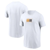 T-shirt Nike blanc pour homme avec logo Swoosh Tennessee Volunteers Campus