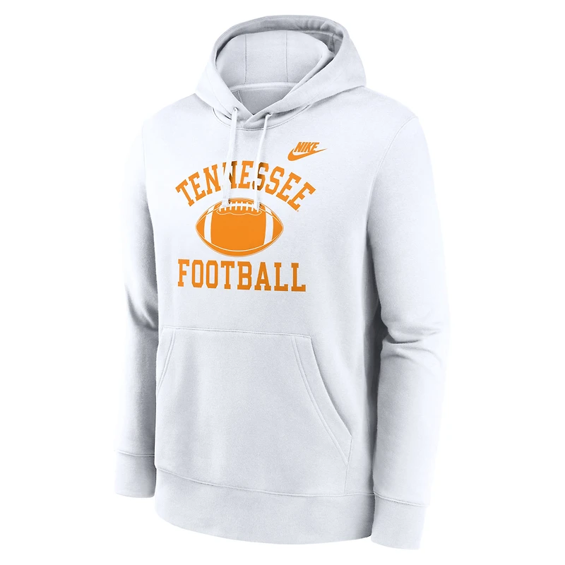 Men's Nike White Tennessee Volunteers Legacy Football Icon Club Fleece Pullover Hoodie