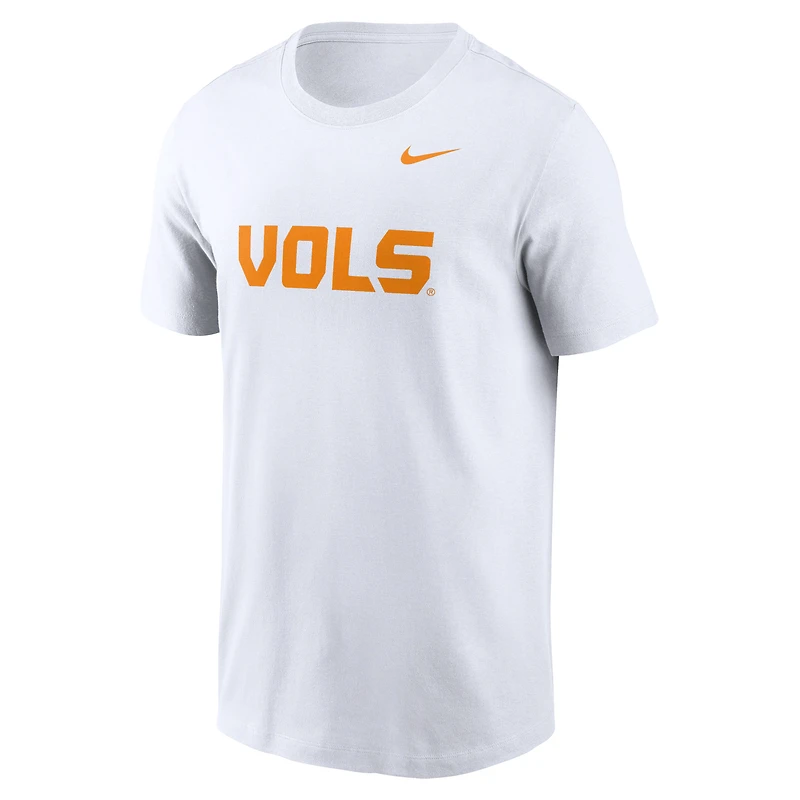 T-shirt Nike blanc avec logo alternatif des Volontaires du Tennessee pour hommes