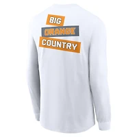 T-shirt à manches longues Nike Tennessee Volunteers Two-Hit Classic Location pour homme, blanc