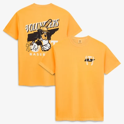 Men's Tennessee Orange Volunteers Drawn Mascot Baseball T-Shirt