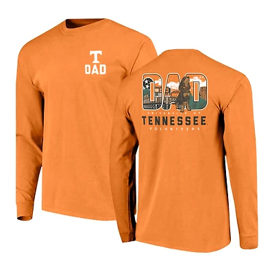 Men's Tennessee Orange Volunteers Father's Day Campus Drawing Long Sleeve T-Shirt