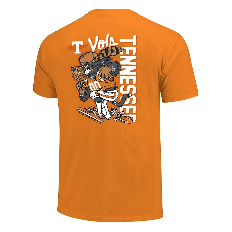 T-shirt homme Tennessee Orange Volunteers, mascotte dessinée, couleurs confortables