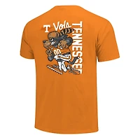T-shirt homme Tennessee Orange Volunteers, mascotte dessinée, couleurs confortables