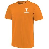 T-shirt à rayures orange Tennessee Volunteers pour homme avec silhouette du campus