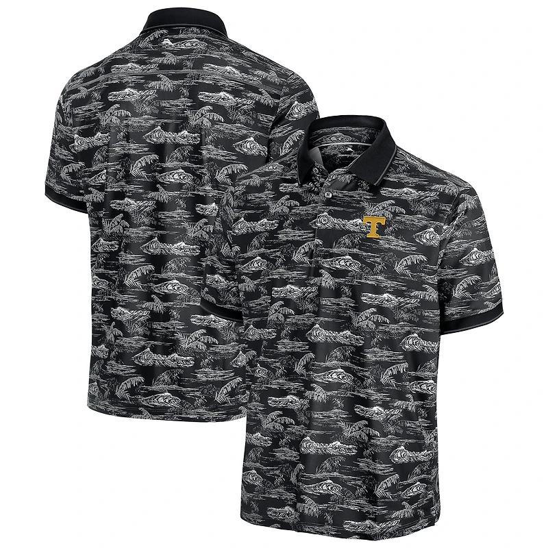 Polo Tommy Bahama noir pour homme, Tennessee Volunteers Sport Bay View IslandZone