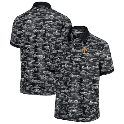 Polo Tommy Bahama noir pour homme, Tennessee Volunteers Sport Bay View IslandZone