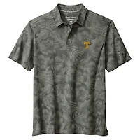 Men's Tommy Bahama Gray Tennessee Volunteers Palm Fresco Hibiscus IslandZone® Polo